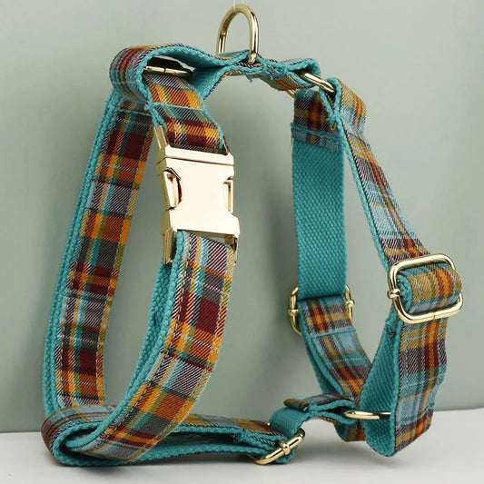 High Quality Personalized Dog Collar Leashes Harness Bow Set