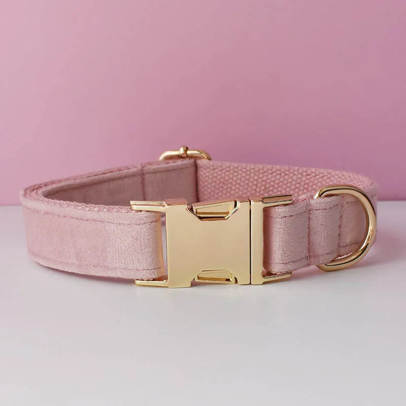 Velvet Dog Collar with Free Engrave