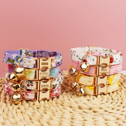 Personalized Cat Collar Bowknot with Free Engrave