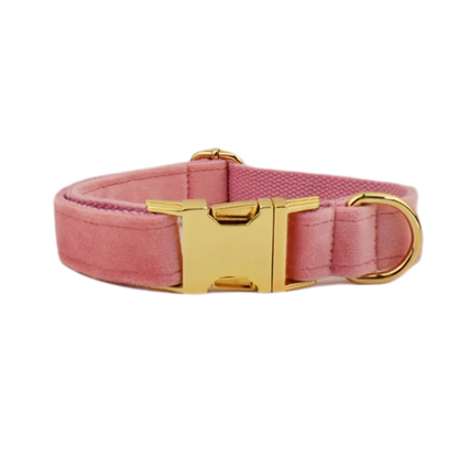 Velvet Dog Collar with Free Engrave