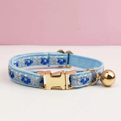 Engraving ID Cute Cat Collar Personalized leash set with Bell